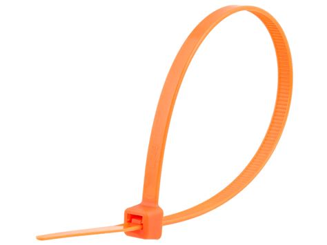 8 Inch Orange Standard Nylon Cable Tie 100 Pack At Cables N More