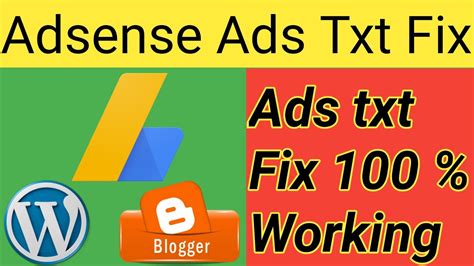 Adsense Txt File Problem Fix WordPress Vs Blogger How To Fix Ads Txt