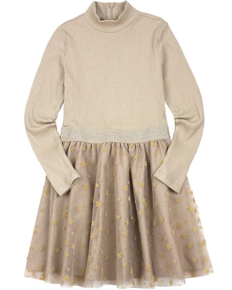 Mayoral Junior Girls Rib Knit And Tulle Dress Mayoral Mayoral Fall