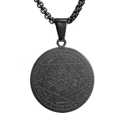 Collier Talisman De Médaille Sceau Des 7 Archanges Pour Homme Femme