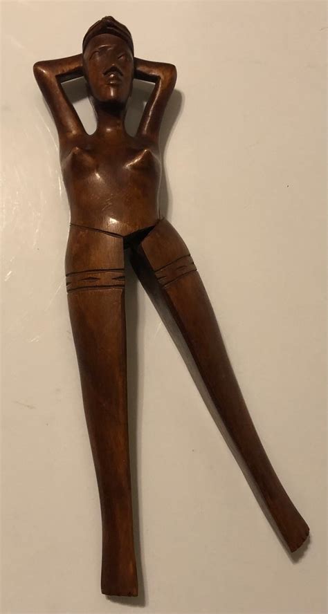 Carved Wood Nude Woman Nutcracker Etsy