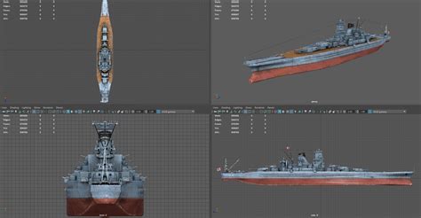 Japanese Battleship Musashi 3d Model By Sanchiesp