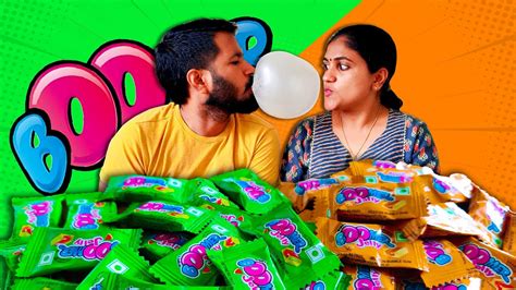 Bubble Gum Challenge Chewing Gum Challenge Husband Vs Wife