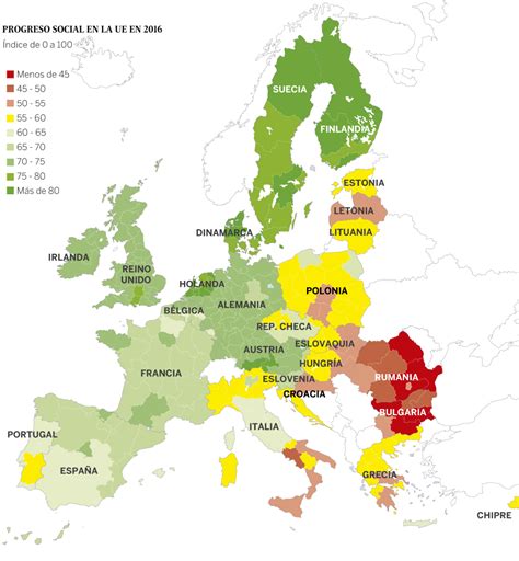 Progreso Social En La Ue En 2016 Economía El PaÍs