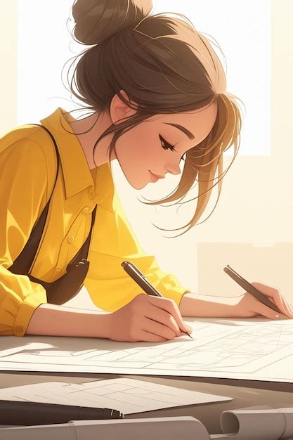 Arquiteta Latina De Vinte E Poucos Anos Projetando Um Parque Vetor Premium Gerado Ia