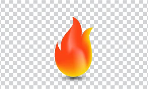 Unique D Fire Flame Concept Design Icon Isolated On Vector Art