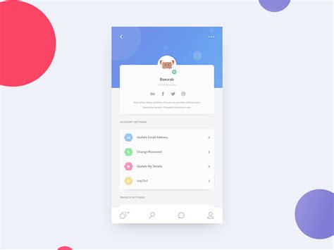 User Account Settings By Boxcrab Website Inspiration App Design