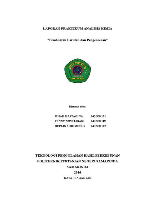 Pdf Laporan Pembuatan Larutan And Pengenceran Dokumentips