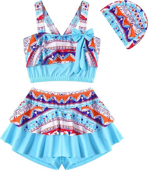 Freebily Costume Da Bagno Bambina Pezzi Bikini Da Mare Top Canotta