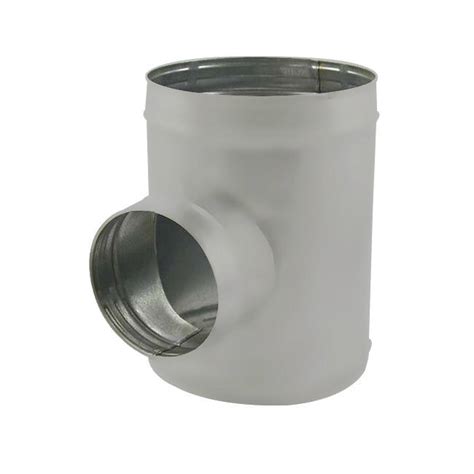 Té de Ø 125 mm Ø 100 mm pour conduit rigide galvanisé 45 sur