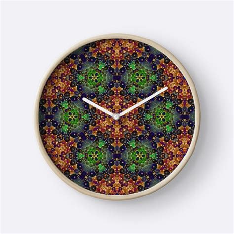 Green Earth Pattern Clock For Sale By Bubbliciousart Green Earth