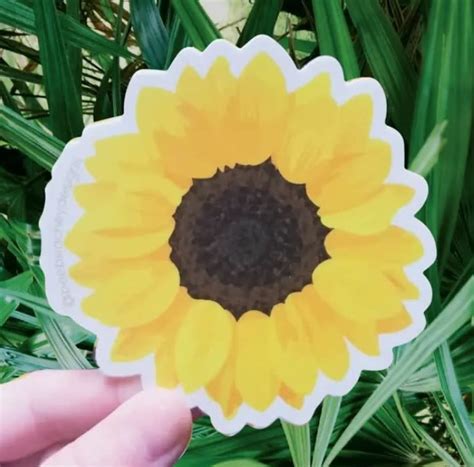 Sunflower Vinyl Sticker Wit Whimsy Toys