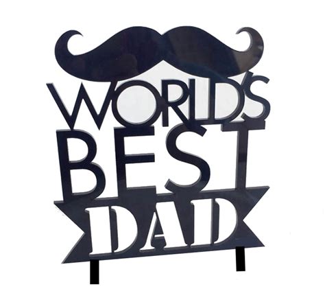 Worlds Best Dad Cake Topper Fathers Day Cake Etsy