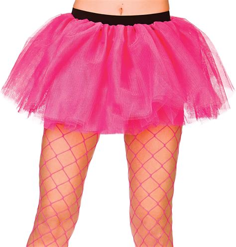 Ladies Hot Pink 3 Layer Tutu Fancy Dress Up Party Halloween Costume Accessory Uk