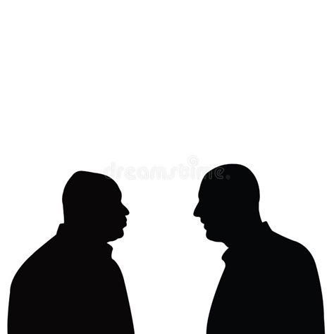 Silhouette Two Men Talking Stock Illustrations – 599 Silhouette Two Men ...