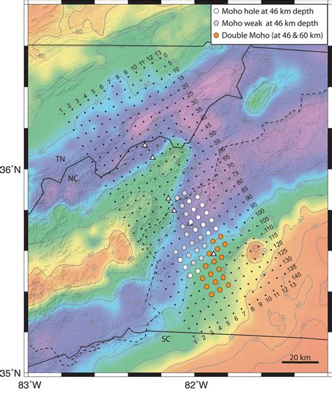 Bouguer Gravity Anomaly Map In Color With Contours Black Diamonds