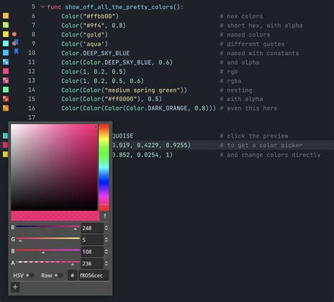 Color Preview Godot Asset Library