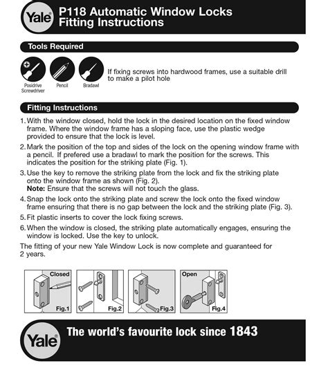 Yale P Auto Locking Window Lock