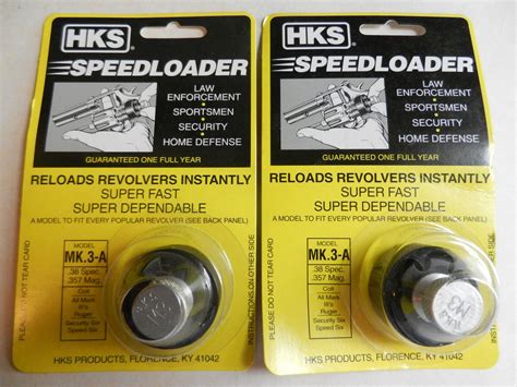 HKS Speedloader MK 3 A 6 Shot 38 SPL 357 Mag 2 Pack Fast