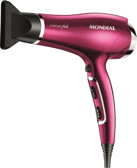 Secador De Cabelos Mondial Chrome Line SC 36 Pink 127V