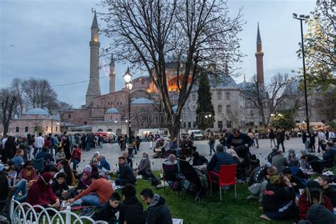 Muslim Worshipers Break Their Fast And Having Iftar In Sultanahmet