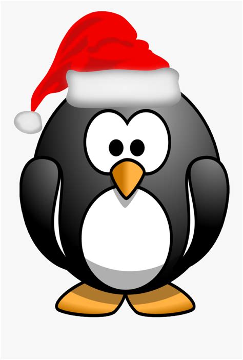 Christmas Penguin Clipart Black And White - Penguin Waving Clipart ...