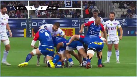 PRO D2 Résumé FC Grenoble Rugby Stade Montois 36 27 Demi finale