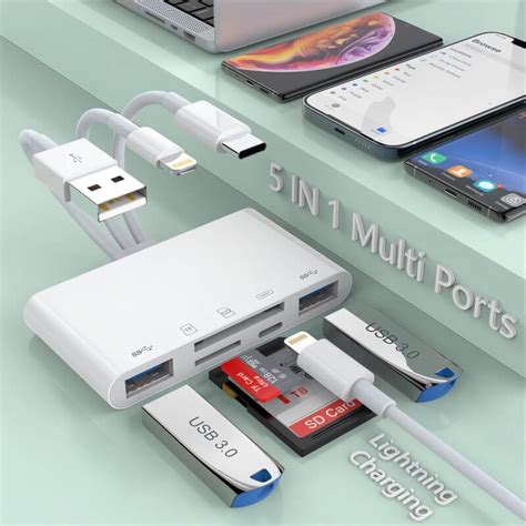 Rocketek 3 In 1 Card Reader For Iphone Rocketeck