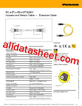 RK-4.5T-X-RS-4.5T/S2501 Datasheet(PDF) - Turck, Inc.