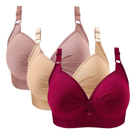 Poteti Full Figure Everyday Bras For Women Wirefree Push Up Bras For Women Breathable Underwear