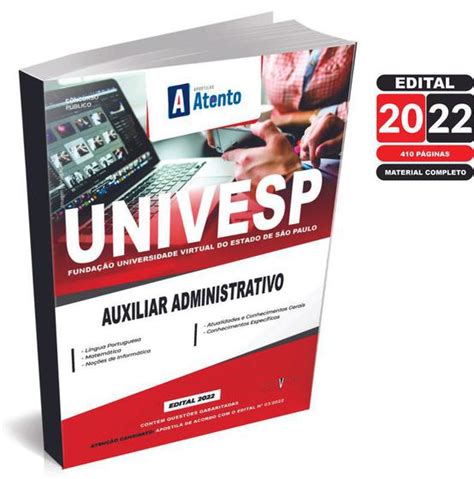 Apostila Univesp Auxiliar Administrativo Livros Para Concurso