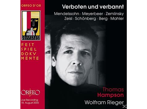 Wolfram Rieger Thomas Hampson Verboten Und Verbannt Cd Wolfram