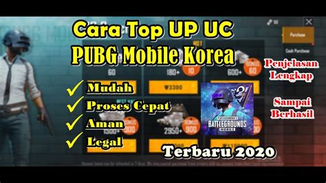 Cara Top UP UC PUBG Mobile Korea YouTube