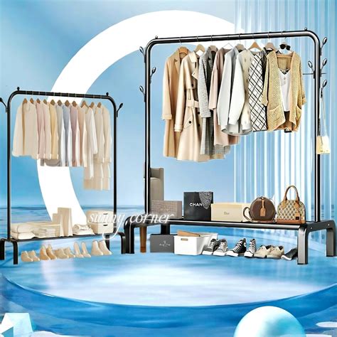 Jual Stand Hanger Single Besi Kuat Butik Display Gantungan Baju Hanger