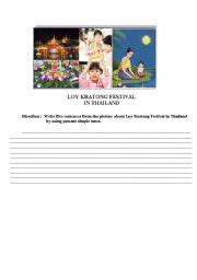 English Worksheets Loy Krathong Festival In Thailand