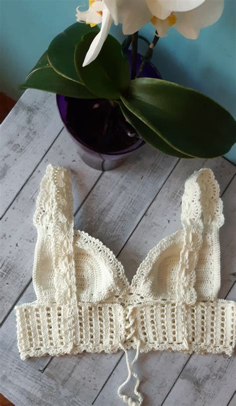 Crochet Top Bikini Top Crop Top Bralette Customize Etsy