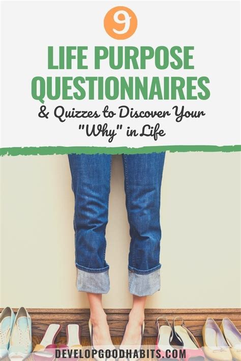 9 Life Purpose Questionnaires And Quizzes To Discover Your Why In Life Life Purpose What Is