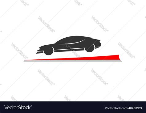 Rally race sportcar logo Royalty Free Vector Image