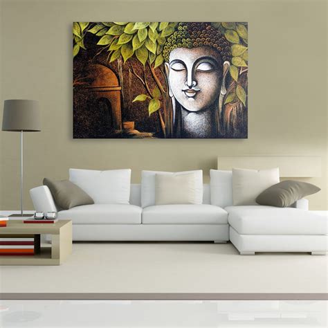 Canvas Painting Beautiful Buddha Art Wall Painting For Living Room