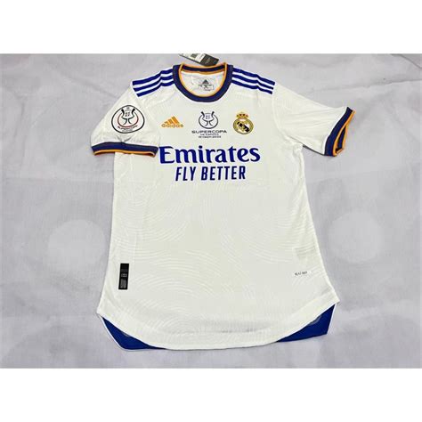 Jual Jersey Bola Real Madrid Pi Player Issue Home Putih Full Patch