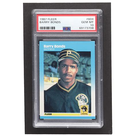 Barry Bonds Fleer Rc Psa Pristine Auction