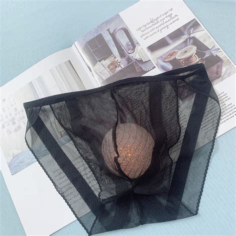 Men Sexy See Through Briefs Sheer Mesh Pouch Underwear Panties Lingerie Thong Walmart
