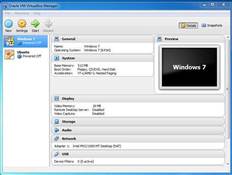 Start Virtual Machine Oracle Virtualbox