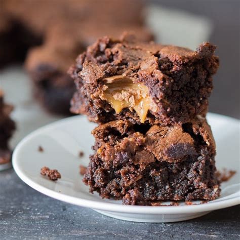 Gooey Chocolate Caramel Brownies Nicky S Kitchen Sanctuary