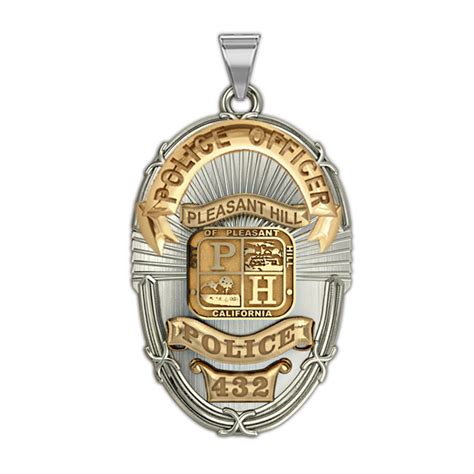 Personalized Pleasant Hill Police Badge with Your Rank and Number - PG93484