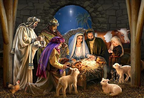 Amazon Yongfoto X Ft Birth Of Jesus Backdrop Christmas Night