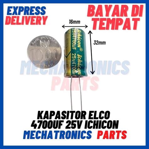 Jual Pas Kapasitor Elco Uf V Ichicon Shopee Indonesia