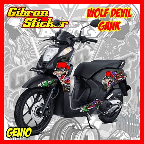 Jual Sticker Striping Semi Decal Honda Genio Wolf Devil Gank Shopee