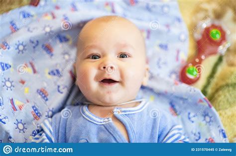 A Newborn Baby Is Resting In Bed Children S Room Textiles For