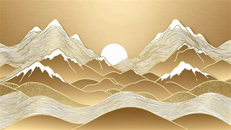 Gold White Mountain Line Work By Matthewjstephen On Deviantart